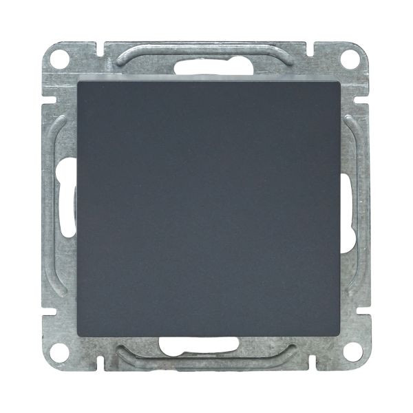 Механизм выключателя, одноклавишный, проходной, графит Эпика EKF Механизм выключателя, одноклавишный, проходной, графит Эпика EKF