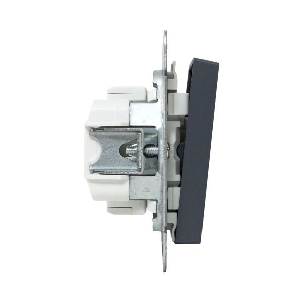 Механизм выключателя, одноклавишный, проходной, графит Эпика EKF Механизм выключателя, одноклавишный, проходной, графит Эпика EKF