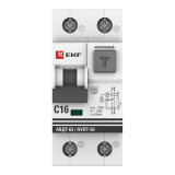 Дифференциальный автомат АВДТ-63 16А/30мА (характеристика С, электронный, тип А) 6кА EKF PROxima