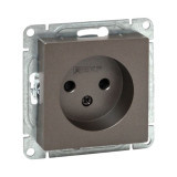 Механизм розетки, 16А, без заземления, со шторками, мокко Эпика EKF