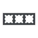 3 - местная рамка, графит, пластик Эпика EKF