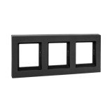 3 - местная рамка, IP44, чёрная, пластик Эпика EKF