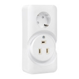 Розетка двойная (РШ/евро) 32А/16A 250В 2P+PE бел, EKF