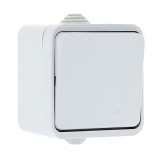 Прага Выключатель 1-клавишный 10А IP44 белый EKF