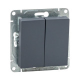 Механизм выключателя, двухклавишный, графит Эпика EKF