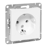 Механизм розетки, 16А, с заземлением, без шторок, белый Эпика EKF