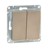 Механизм выключателя, двухклавишный, перекрёстный, шампань Эпика EKF