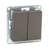 Механизм выключателя, двухклавишный, мокко Эпика EKF