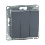 Механизм выключателя, трёхклавишный, графит Эпика EKF